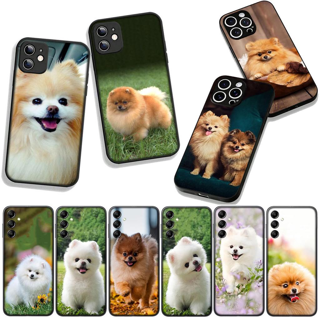 Phone Cover Pet Pomeranian Dog Casing for Samsung Galaxy S25 S24 S22 S23 FE Ultra Plus A56 A05 A06 A15 A16 A55 S7 Edge Case