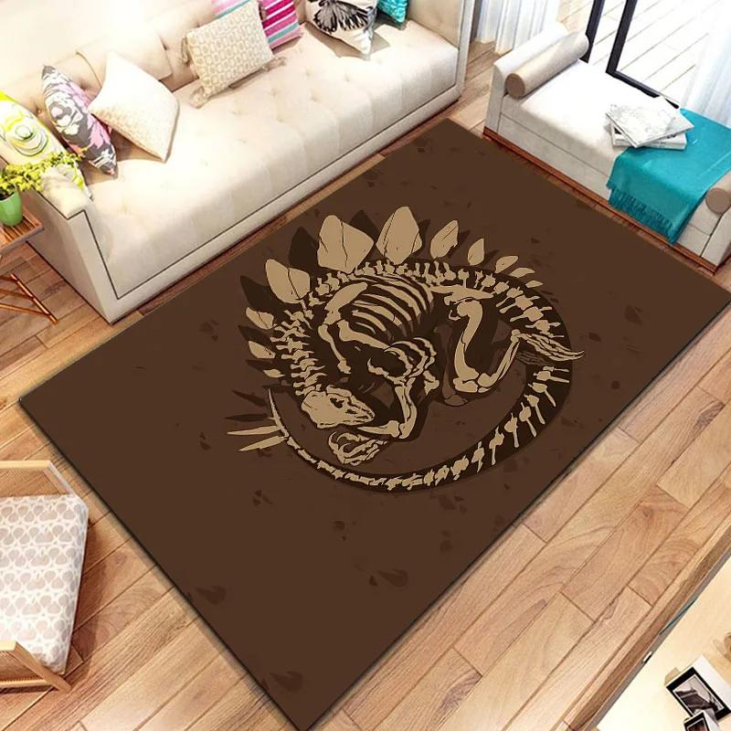 

3D Dinosaur Fossil Simulation Teaching Rug Carpet for Living Room Classroom Mat Creative Carpet for Bedroom Home Decor 40x60cm (16x24in)