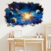 Creative Broken Planet Wall Sticker Removable Self-Adhesive Background Decor for Bedroom Living Room Home Decoration