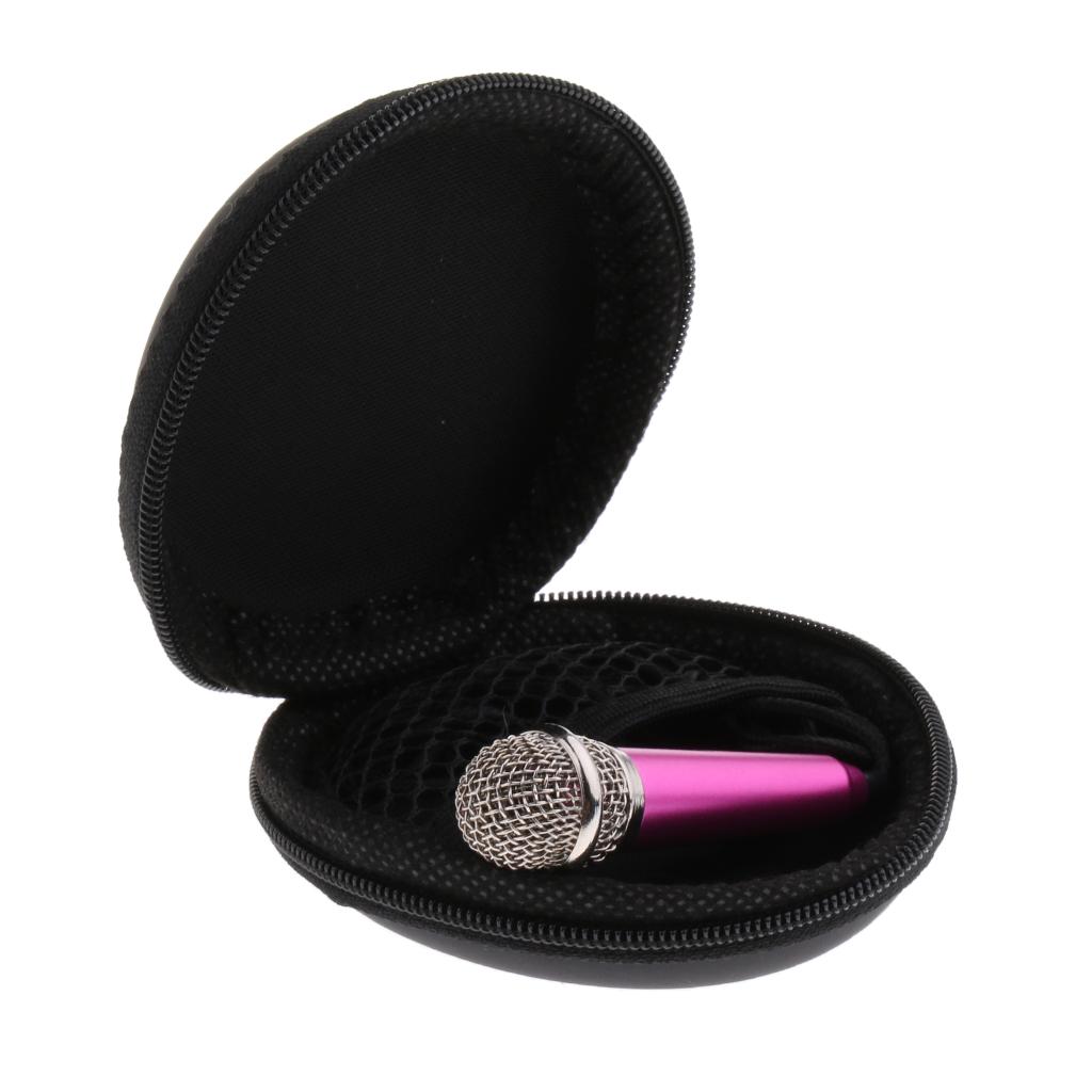 Mini 3.5mm Kablolu Cep Telefonu Mikrofonu Stereo Mikrofon Sohbet Şarkı Söyleme Kırmızı