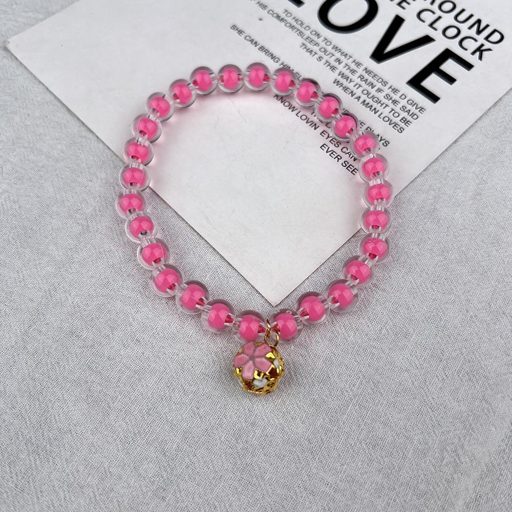 Colorful Beaded Cat Necklace with Bell - Adorable Pet Collar for Yorkshire & Hairless Cats