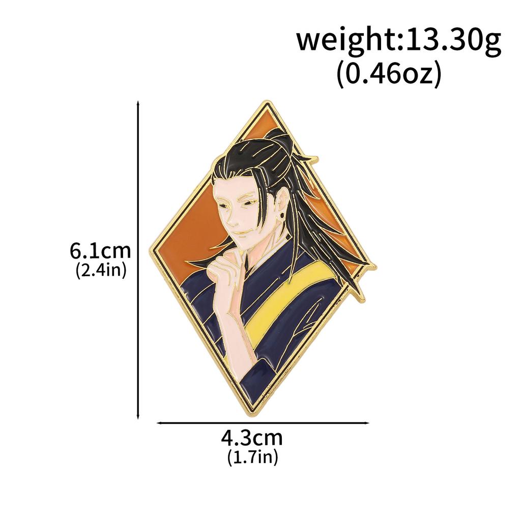 Anime JJK Satoru Gojo Characters Enamel Pins Brooches Student Badge Clothing Cosplay Men Women Backpack Jewelry Gift Accessories