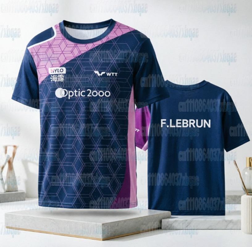 Lebrun Fefe Ice Silk Short Sleeve T-Shirt Quick Dry Competition Uniform Half Sleeve Fanwear Loose Fit Sporty FamilyMatching