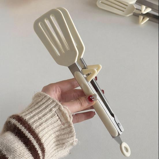 2Pcs Silicone BBQ Tongs 304 Stainless Steel Pot Protection Anti-Slip Design Food-Grade Food Clamp Cooking Tool