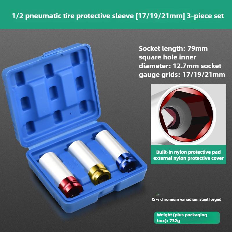 BaoLian Drive Wheel Protector Impact CRV Socket Impact Sleeve Set Durable Plastic Sleeves 15/17/19/21/22mm 3/4/5Pcs Set