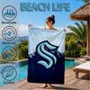 Seattle Kraken Logo Beach Towel, Super Soft Microfiber, Perfect Gift for Her/Him, Birthday, for Pool, Beach, Travel, Decor Beach Party