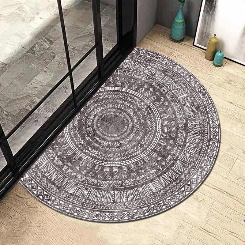 Half Circle Nordic Carpet Entrance Door Bathroom Absorbent Floor Mat Carpet Door Mat Household Anti Slip Mat