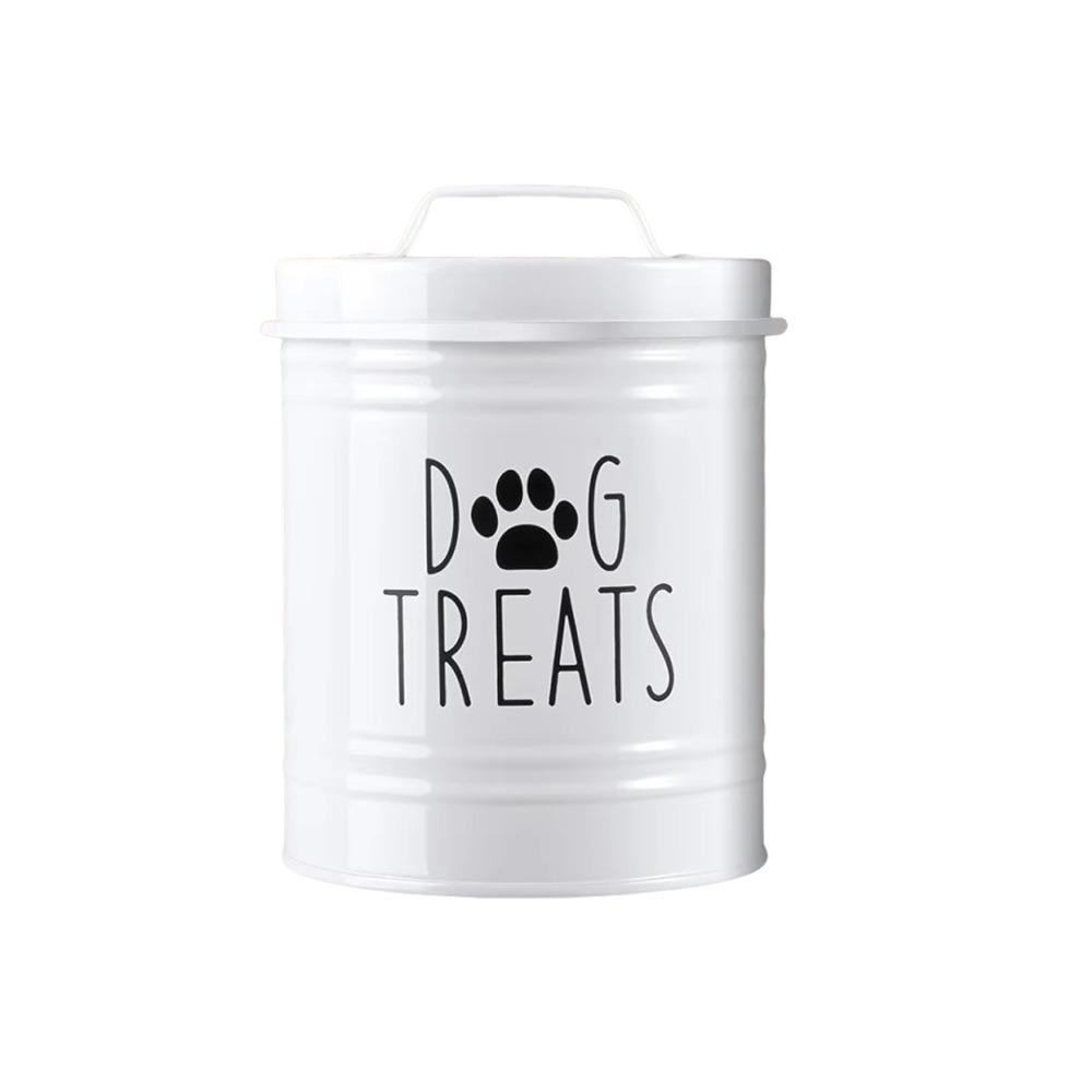 

Moisture-Proof Pet Food Bin Large Capacity Dog Treat Jar Pet Treat Container Kitchen Storage Style 1 White