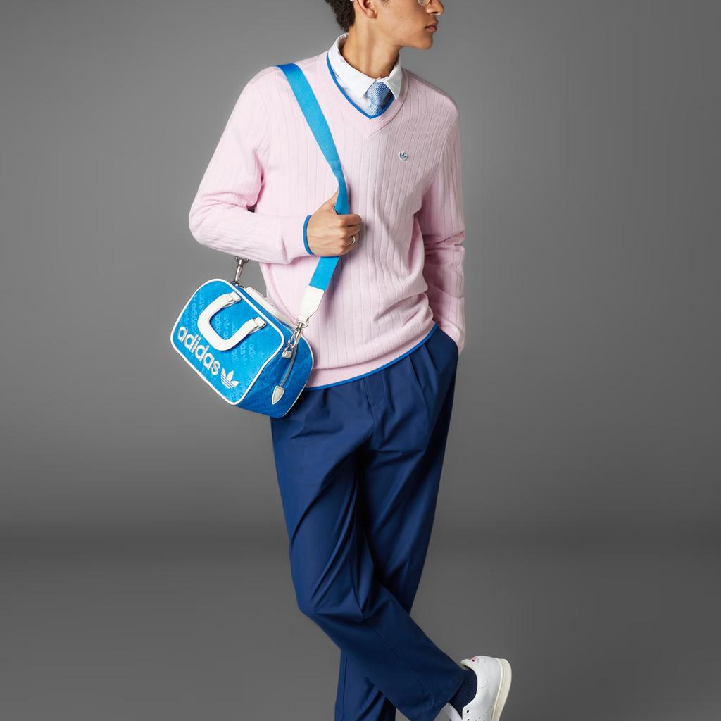 Adidas Originals Knitsweater Cashmere Golf Series Fashion Versatile Comfortable Long Sleeve Sweater Men Sweater Transparent-Pink JP1192