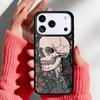 Skull With Roses Phone Case for iPhone 17 Air 16e 15 14 13 Pro Max Back Cover for 12 11 Pro Coque