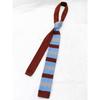 Teens Knit Necktie Women British Style Striped Necktie Uniform Self Tie Necktie