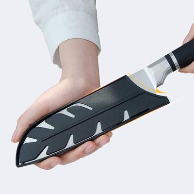 1Pcs 3-8 Inch Kitchen Knife Sheath Black Plastic Knife Covers Knife Blade Protector Cover Edge Guards Case Outdoor Tableware