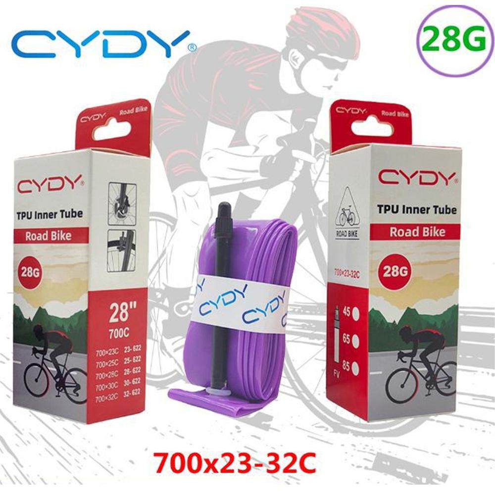 CYDY 700x23 32C TPU Inner Tubes with 45mm 65mm 85mm Ultra Light & Puncture Resistant Bicycle Inner Tube for Road Bike