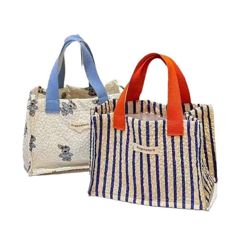 Kawaii Bento Lunch Handtasche: Großes Fassungsvermögen, Tragbar, Fleckenabweisende Leinwand