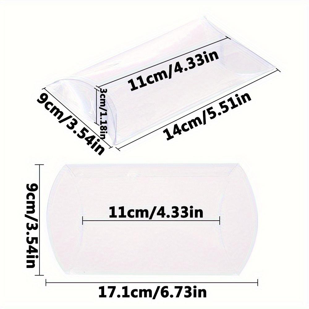 30pcs Clear PVC Plastic Pillow Boxes Sturdy Transparent and Reusable Small Gift Candy Cookie Packaging Containers