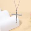 Wind Cross Necklace Personality Niche Diamond Jewelry Alloy Simple Pendant Female