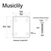 Musiclily Pro Guitar Neck Plate Steel 4 Point Clasp for Electric Chrome Guitar/Bass,