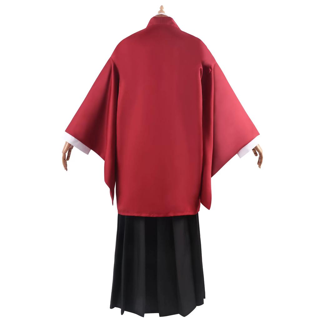 Demon Slayer Yoriichi Tsugikuni Full Kimono Cosplay Costume, Sun Breathing Swordsman Performance Outfit