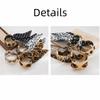 Leopard Print Silk Scarf Cuff Bangles Ribbon-Wrapped Ethnic Style Wristband  Gifts