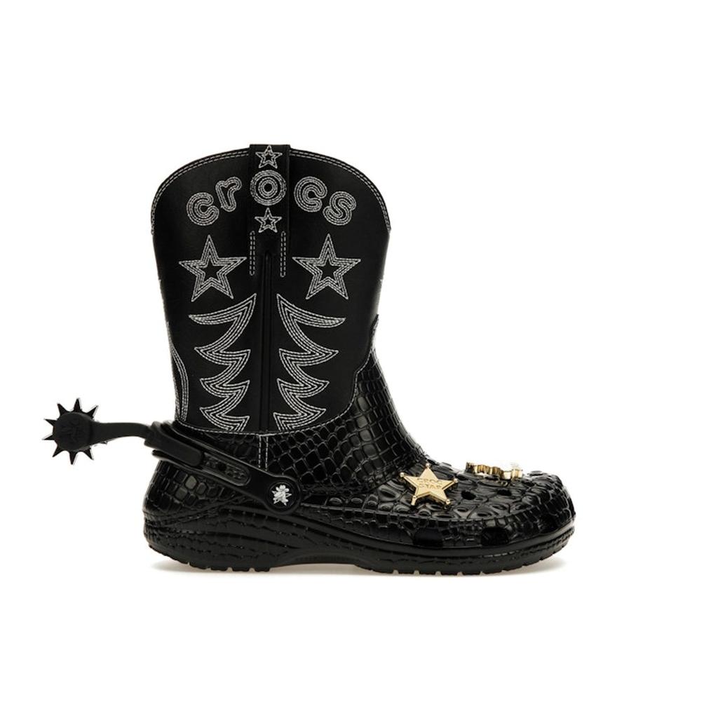 Crocs Classic Cowboy Boot Black Unisex Sneakers 208695-001
