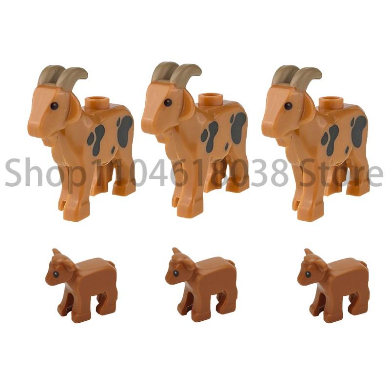 City Animal Zoo Farm MOC Building Block Pig Chicken Sheep Crocodiles Panda Dolphin Elephant Gorilla Fruit Eagle Bricks Toys A31