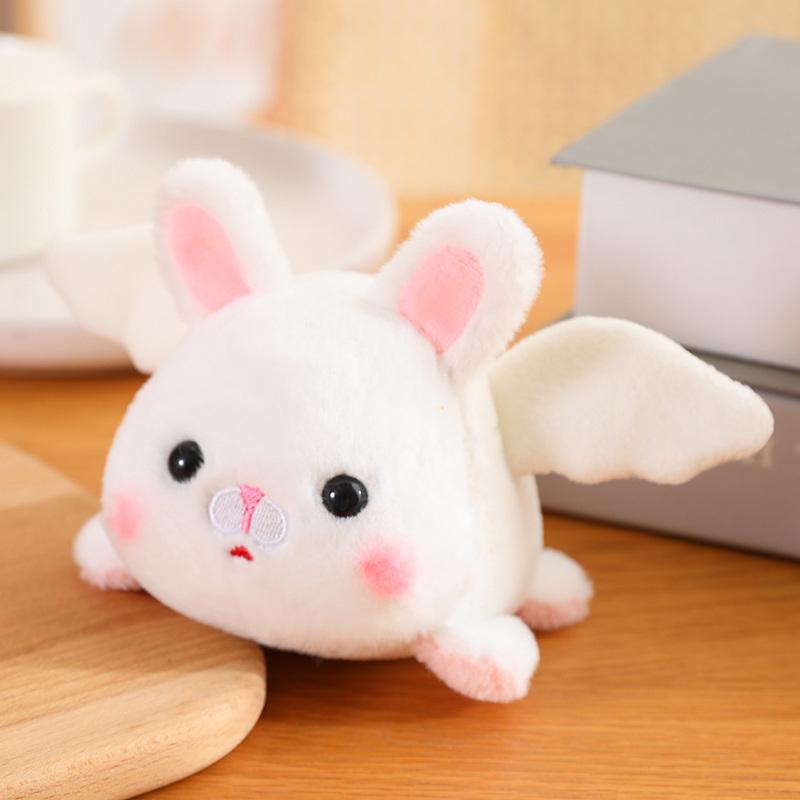 12cm Kawaii Plyšové hračky kočka, pes, dinosaurus, mýval, které vrtí ocasem zatažením za provázek bez použití baterií