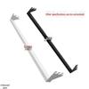 Black & White Clothing Store Stainless Steel Wall-Mounted Display Rack with Side Hooks and Shelving Brackets
