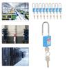 10 Sets 1.5in   Padlocks Steel Beam Insulated Anti Corrosion Lock for Industry Machine Manufacturing(Blue )