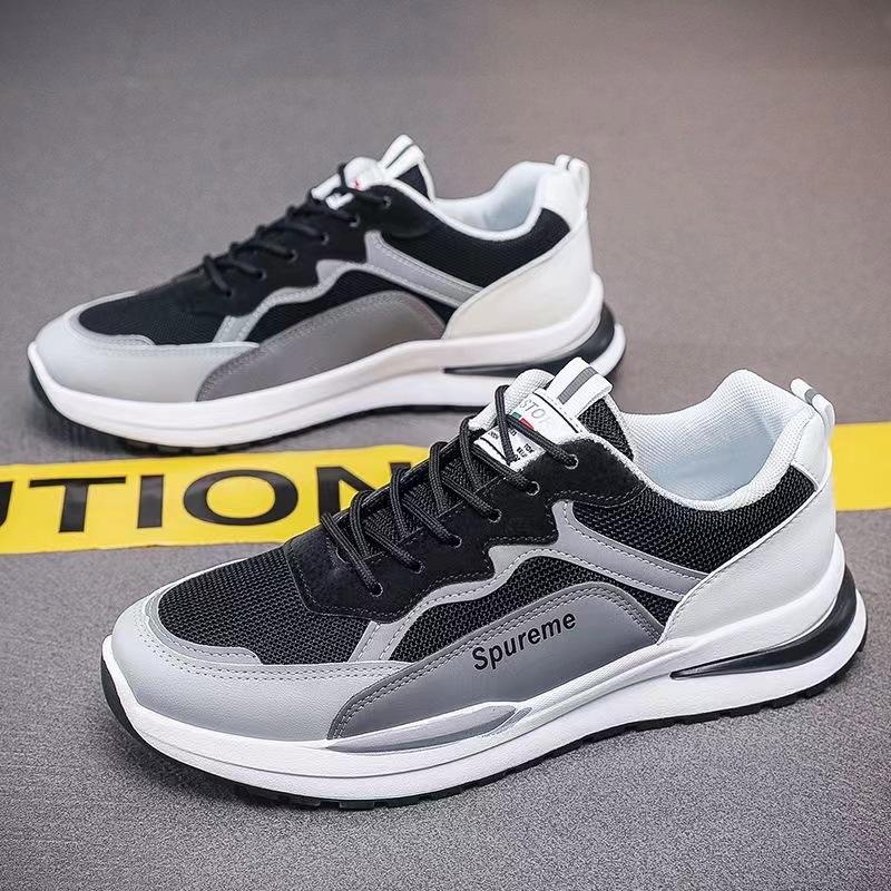 

Summer new mesh shoes men s fashion simple sports casual shoes mesh breathable dad shoes soft sole non-slip 44