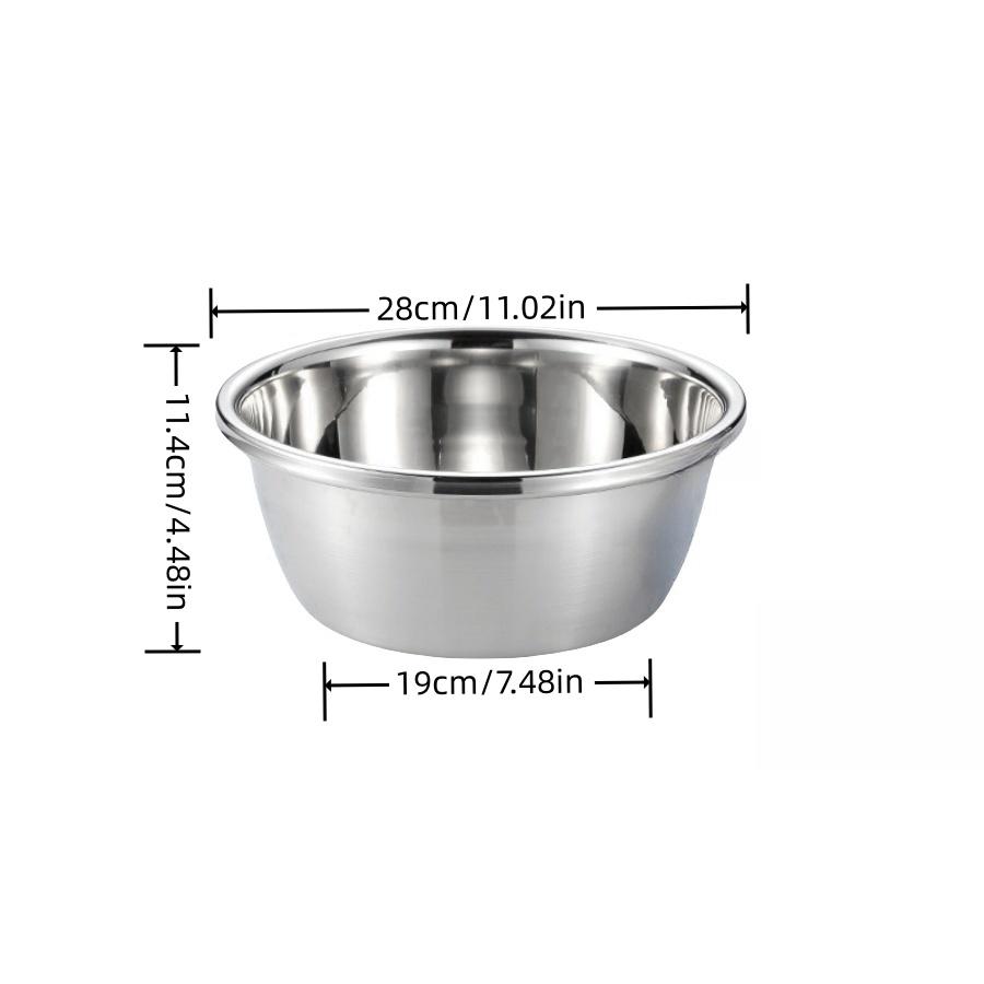 

Круглая утолщенная кухонная миска из нержавеющей стали для приготовления и выпечки, миска для мытья фруктов и овощей