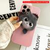 2DFlat Cute Kitten Peeking Through Pink Tear All Inclusive Film Hard iPhone Case, Compatible with iPhone 18 Pro Max 17 16 15 14 13 12 11