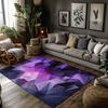 Tuniu Geometrisch Paars Driehoek Vloerkleed Antislip Huis Vloerkleed Mat voor Woonkamer Slaapkamer Keuken Decoratie
