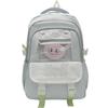 New College Transparent Small Fresh Contrasting Color Schoolbag, Primary and Secondary School Students Multi-compartment Lightweight Backpack