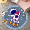 Modernes Kinderzimmer Runder Teppich Cartoon Astronauten Dekor Teppiche Junge Kinderzimmer Nachttischteppich Wohnzimmer Sofa Stuhl Bodenmatte