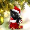 Adorable Acrylic Christmas Cat Car Accessory For Decorative Holiday Use Aromatherapy