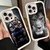 Lion Male Man King Phone Case for iPhone 16 17 Air 16E 15 Pro Max 14 Plus 13 12 Mini Capa Soft Shell Silicone Funda