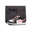 Air Jordan 1 Slip Resistant Coverage Low Top Vintage Basketball Shoes Women's Black Pink DX4374-008(Team-SBOX)