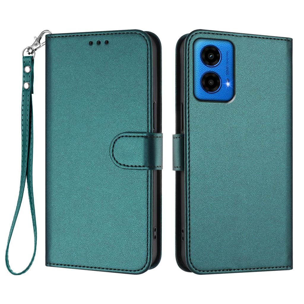 Pro Motorola Moto G35 5G/Motorola Moto G45 5G Kožené pouzdro Peněženka Stojánek Kryt na telefon s poutkem na zápěstí