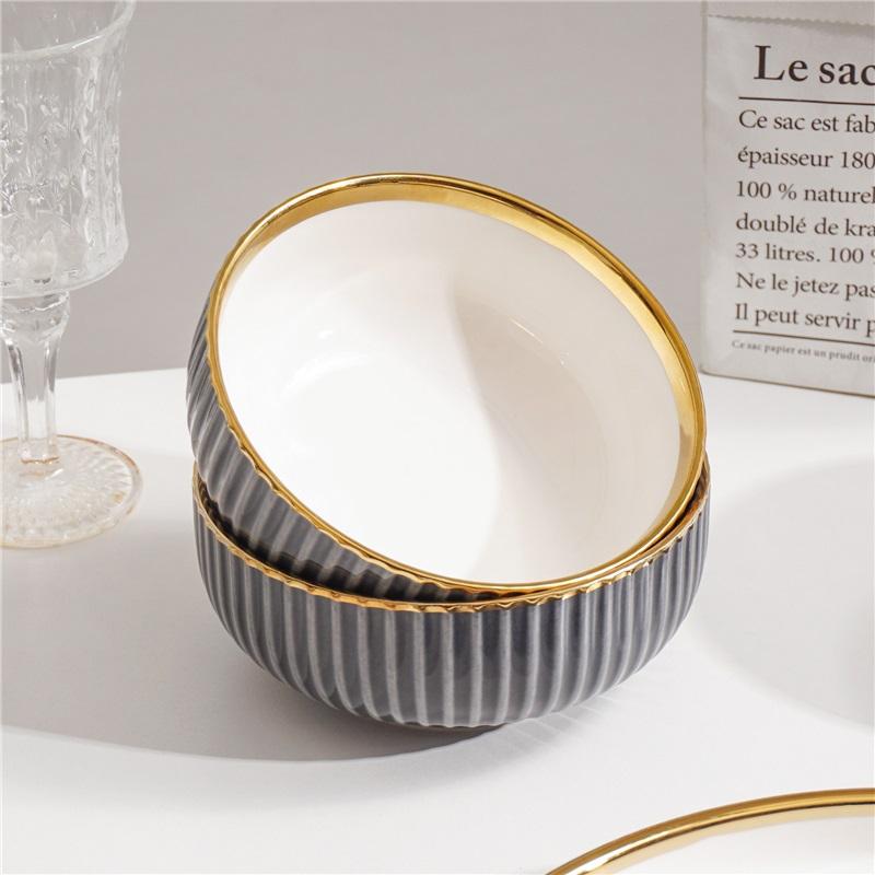 High End Luxury Ceramic Tableware Set Coffee Cups Round Plates Rectangular Platters European Style Home Use Combination