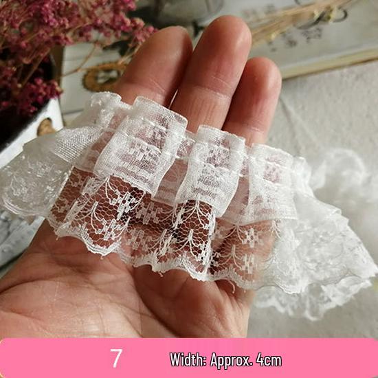Handmade Lace Trim: Mesh for Baby Clothes, Curtains, Skirts, Pleated Decorative Fabric