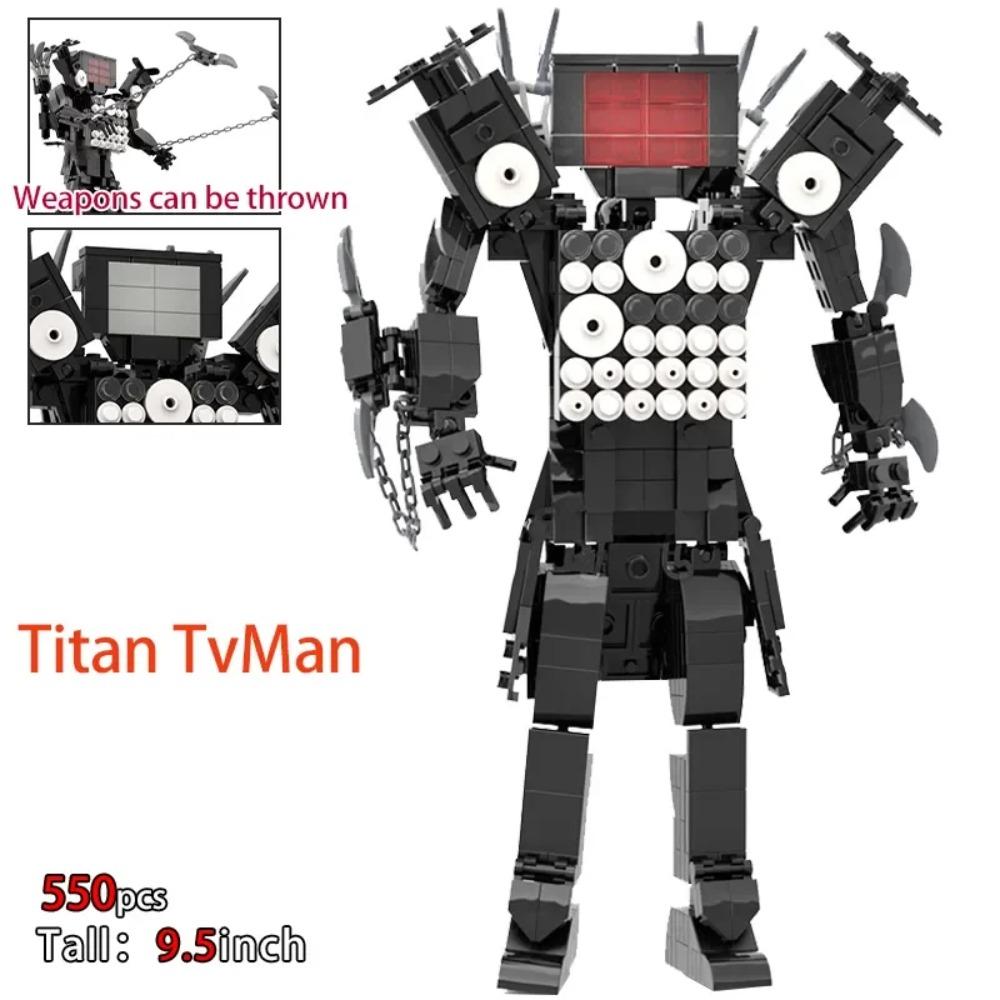 Moc Skibidi Toilet Action Figures Builing blocks,Camerman Titan Speakerman Surveillance Man TVMan Boys Bricks Toys For Kids Gift