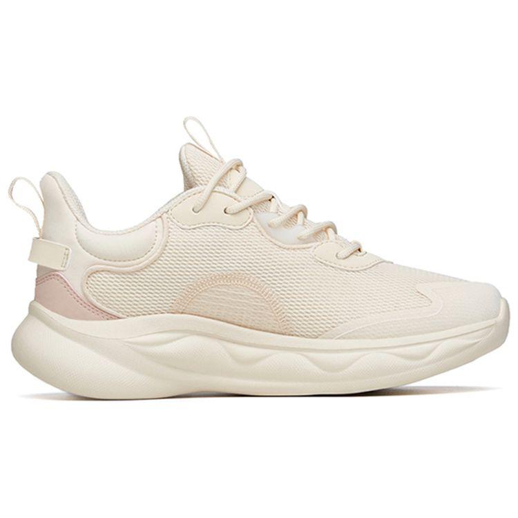 Anta Mian Mian Tan 2 Gel-Technologie Stoßdämpfung Rutschfest Verschleißfest Niedrig geschnittene Laufschuhe Damensneaker Weiß 922525571F-3