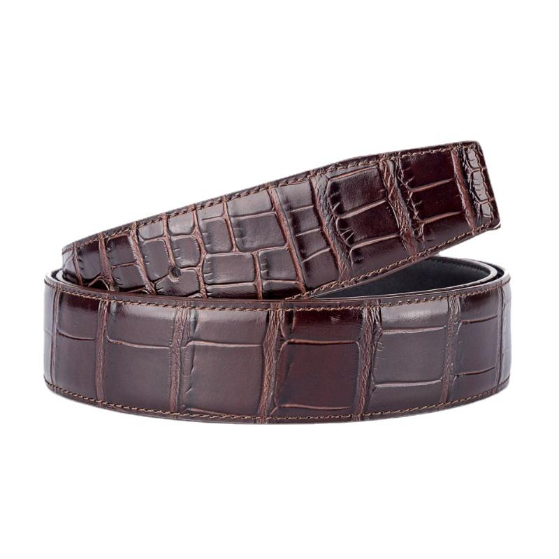 

Мужской ремень из натуральной кожи, высококачественный, оригинальный узор из лакированной кожи, импортный верхний слой из коровьей кожи с круглым отверстием. 125cm