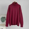 Solid Colour High Neck Sweater Autumn Winter Comfortable Loose Classic Versatile Pullover Sweater Luxurious Relaxed-fit Slimming and Versatile Top
