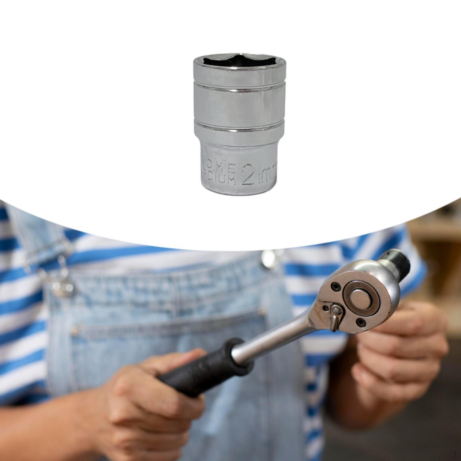 

Wrench Sockets Holder Heavy Duty Construction Rustproof Professional 1/2 Inch Drive Steel for 21mm