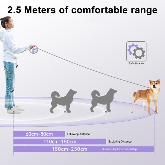 Retractable Dog Leash 8.2ft Heavy Duty Leash One Button Brake And Lock Tangle-Free Dog Leash with Anti-Slip Handle for Small Medium Dogs Up To 66lbs