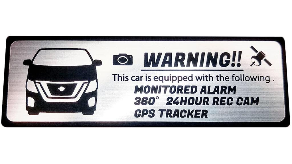 Honami Works NV350 Late Caravan CARAVAN Security Emblem 24 Hour Surveillance Dash Cam GPS Tracker Sticker