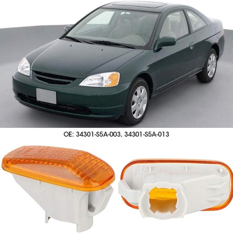 Car Side Baffle Turn Signal Light Lamp Cover Shell Directional Indicator Cover 34301S5A013 34301S5A003