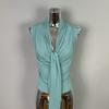 Korean Dongdaemun Pleated Sleeveless Slim-Fit Sash Top for Women