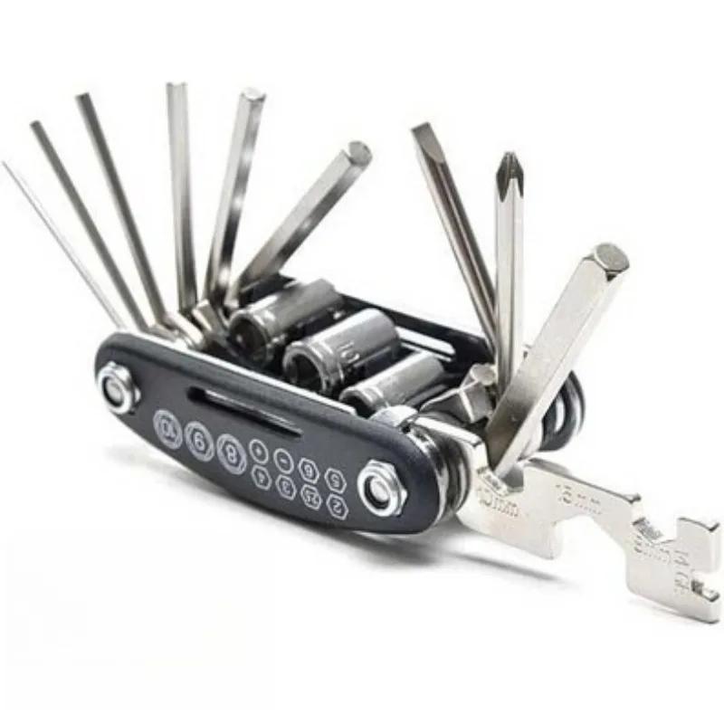 

Набор инструментов для ремонта велосипеда 16-в-1 многоцелевой шестигранный ключ гайка ремонт шин шестигранный ключ Аллена отвертка торцевая головка удлинитель магазин